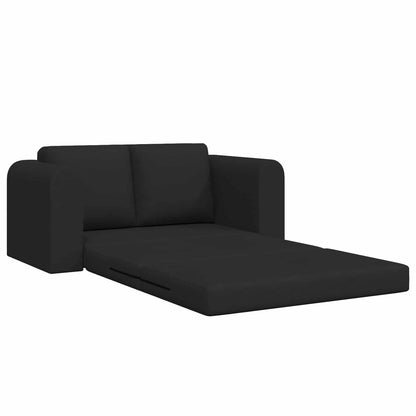 Folding Sofa Bed Black 148 x 71 x 83 cm Fabric