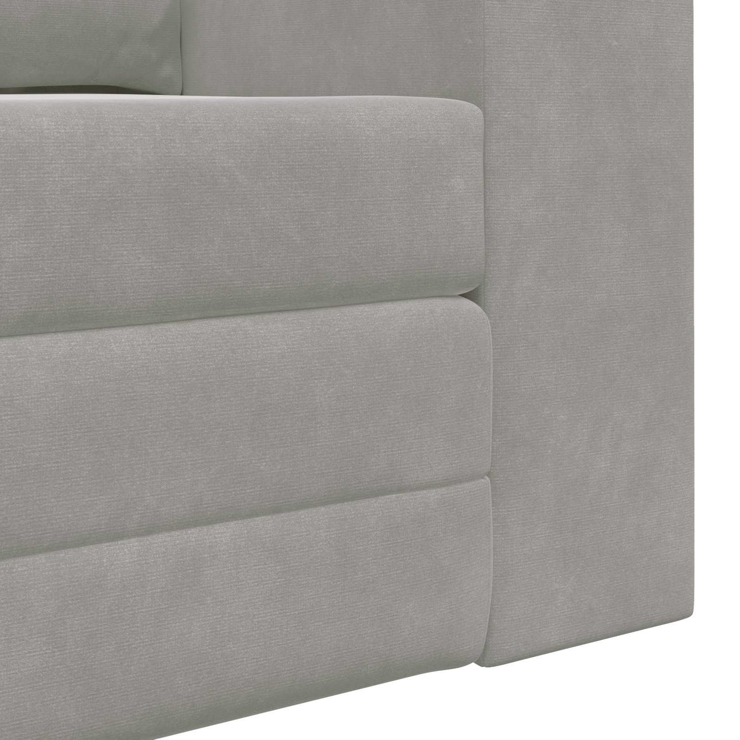 Folding Sofa Bed Light Grey 148 x 71 x 83 cm Velvet