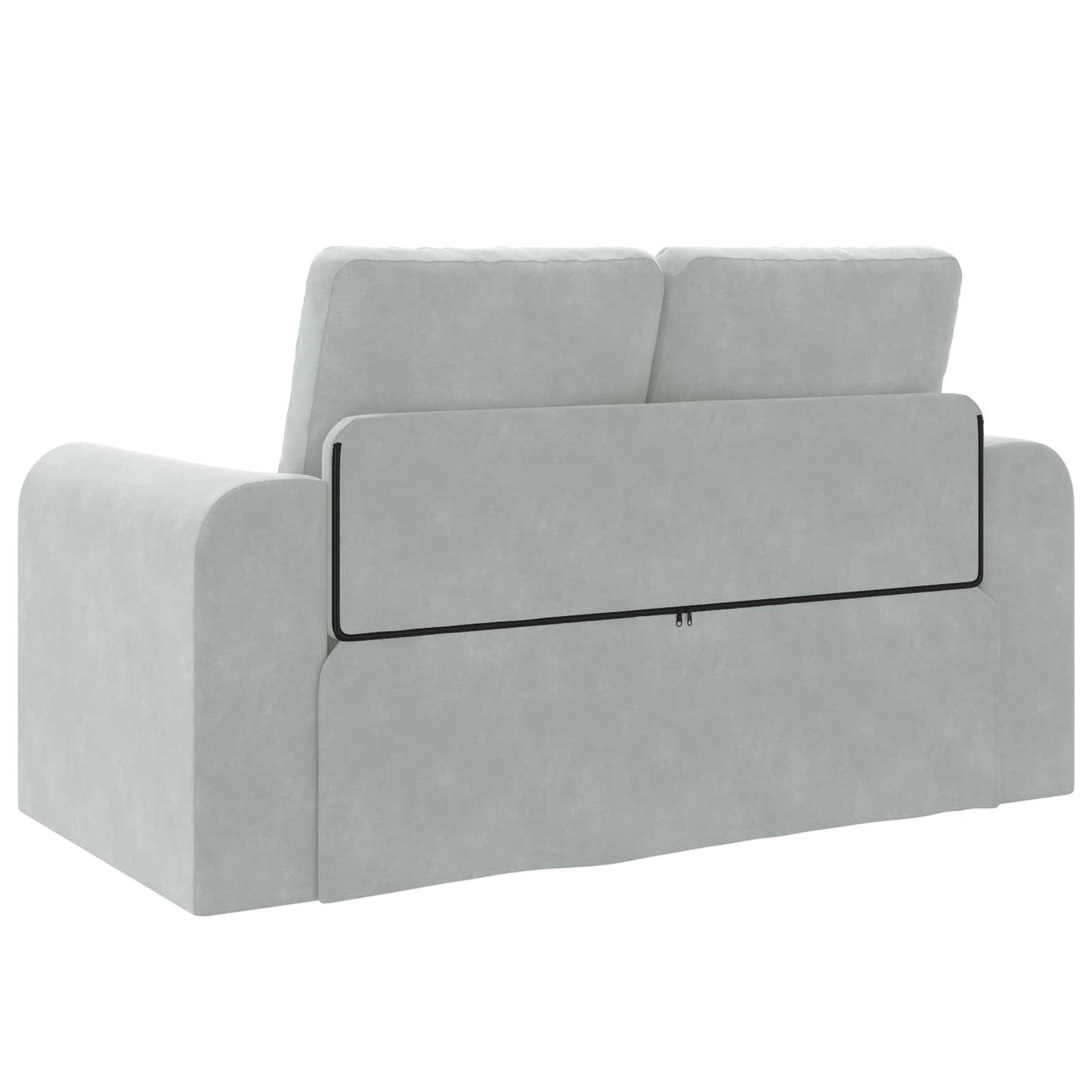 Folding Sofa Bed Light Grey 148 x 71 x 83 cm Velvet