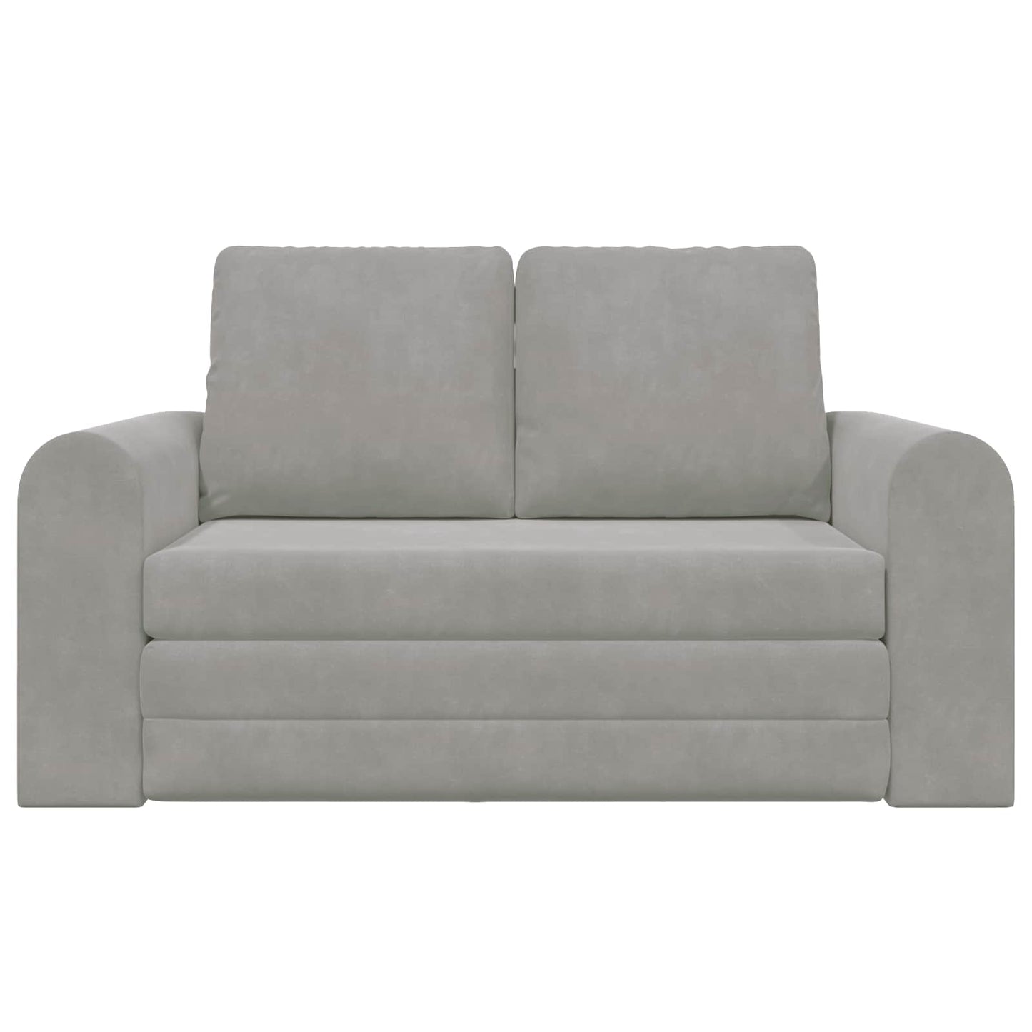 Folding Sofa Bed Light Grey 148 x 71 x 83 cm Velvet