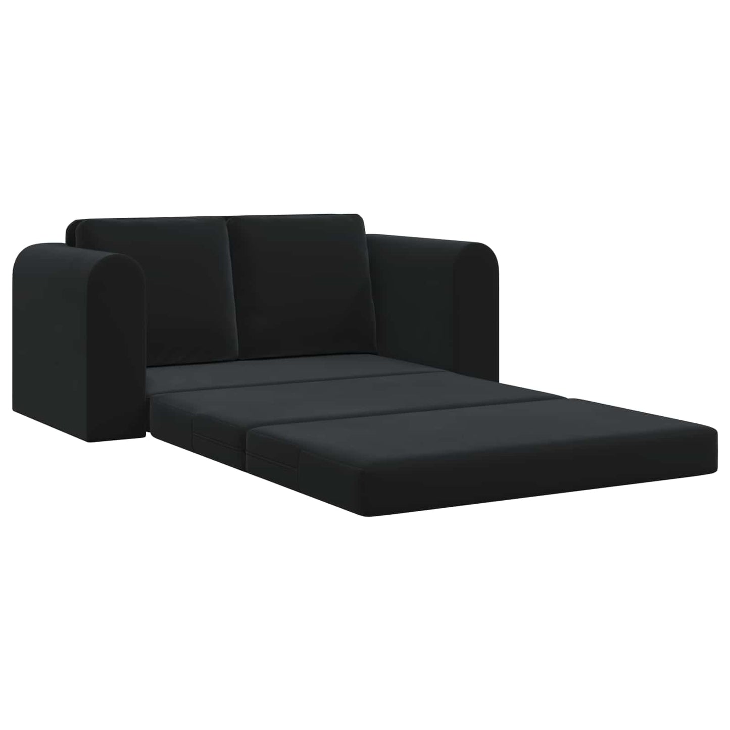 Folding Sofa Bed Black 148 x 71 x 83 cm Velvet