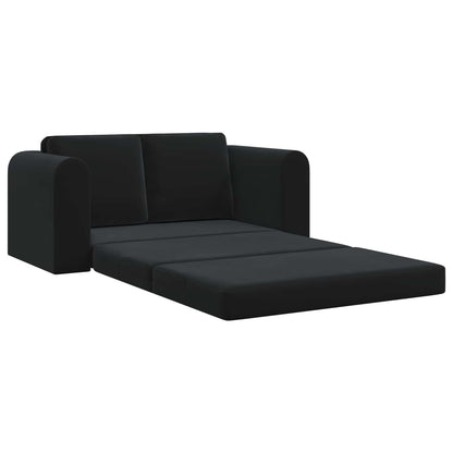 Folding Sofa Bed Black 148 x 71 x 83 cm Velvet