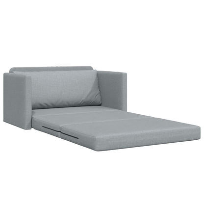 2-Seater Folding Sofa Bed Light Grey 124 x 71 x 78 cm Fabric