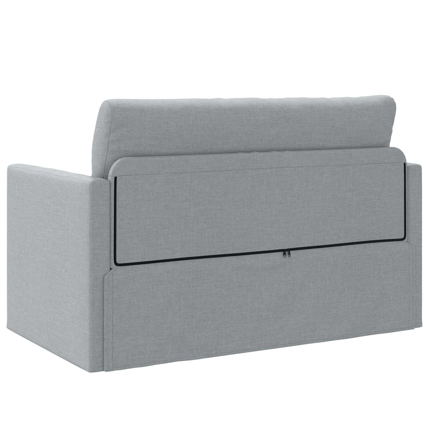 2-Seater Folding Sofa Bed Light Grey 124 x 71 x 78 cm Fabric