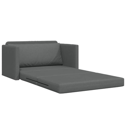 2-Seater Folding Sofa Bed Dark Grey 124 x 71 x 78 cm Fabric