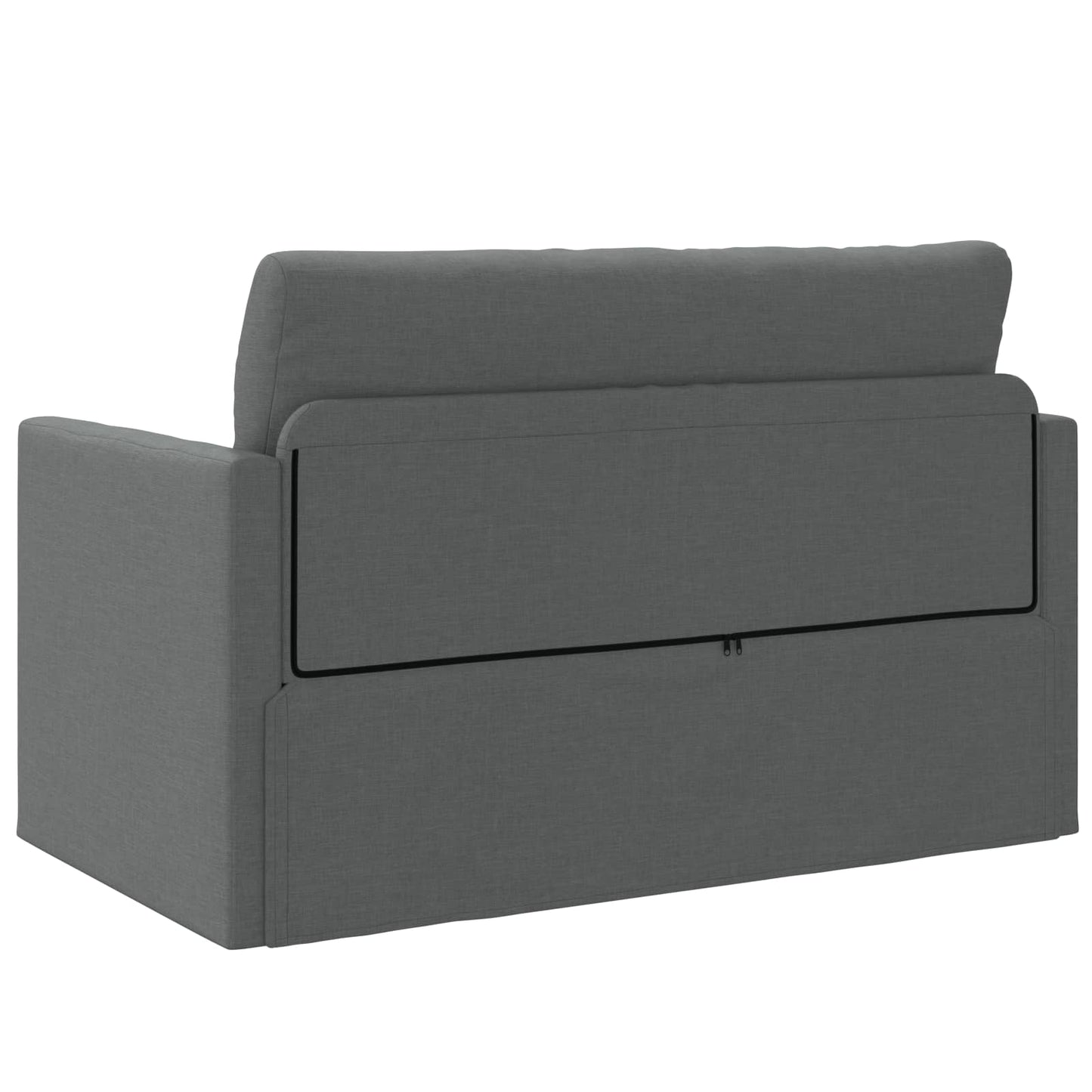 2-Seater Folding Sofa Bed Dark Grey 124 x 71 x 78 cm Fabric