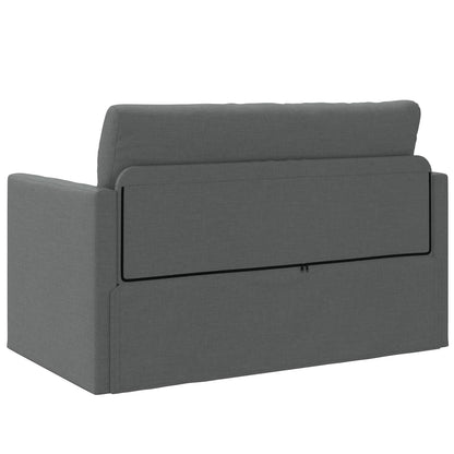 2-Seater Folding Sofa Bed Dark Grey 124 x 71 x 78 cm Fabric