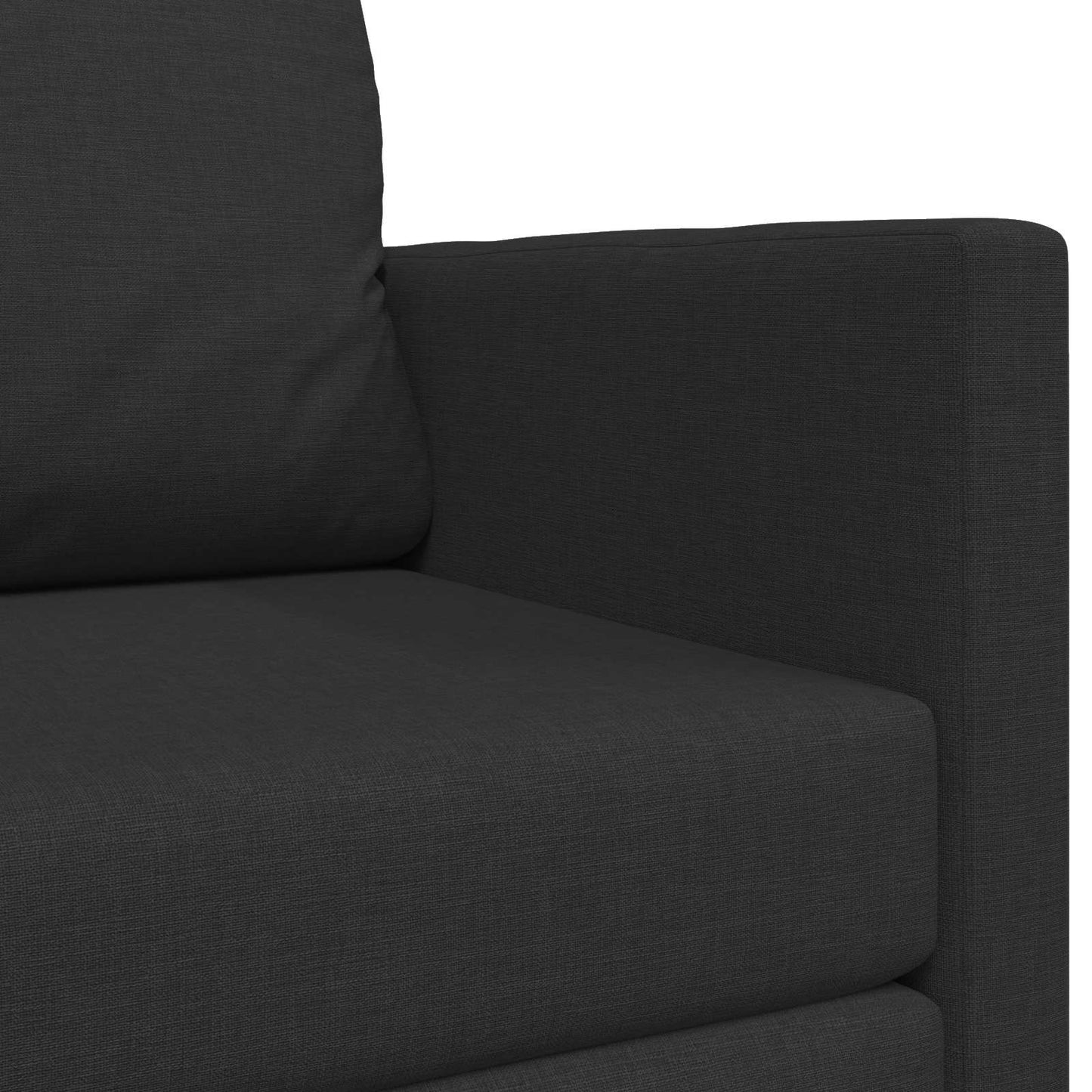 2-Seater Folding Sofa Bed Black 124 x 71 x 78 cm Fabric