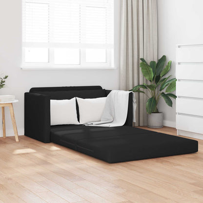 2-Seater Folding Sofa Bed Black 124 x 71 x 78 cm Fabric