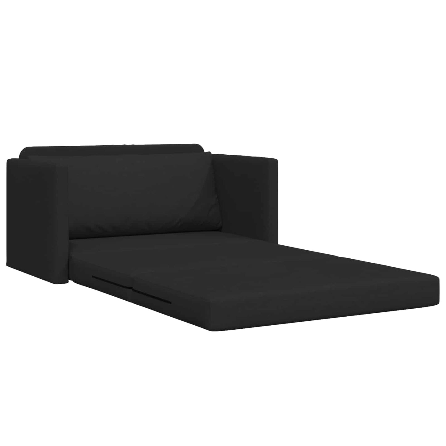 2-Seater Folding Sofa Bed Black 124 x 71 x 78 cm Fabric