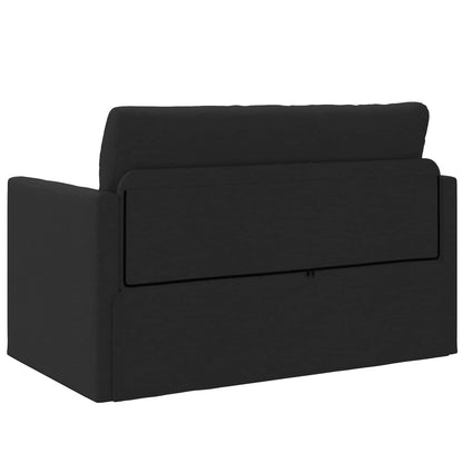 2-Seater Folding Sofa Bed Black 124 x 71 x 78 cm Fabric