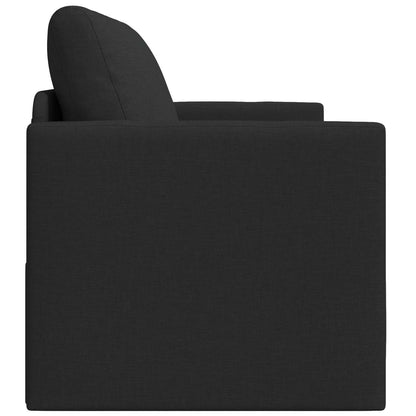 2-Seater Folding Sofa Bed Black 124 x 71 x 78 cm Fabric