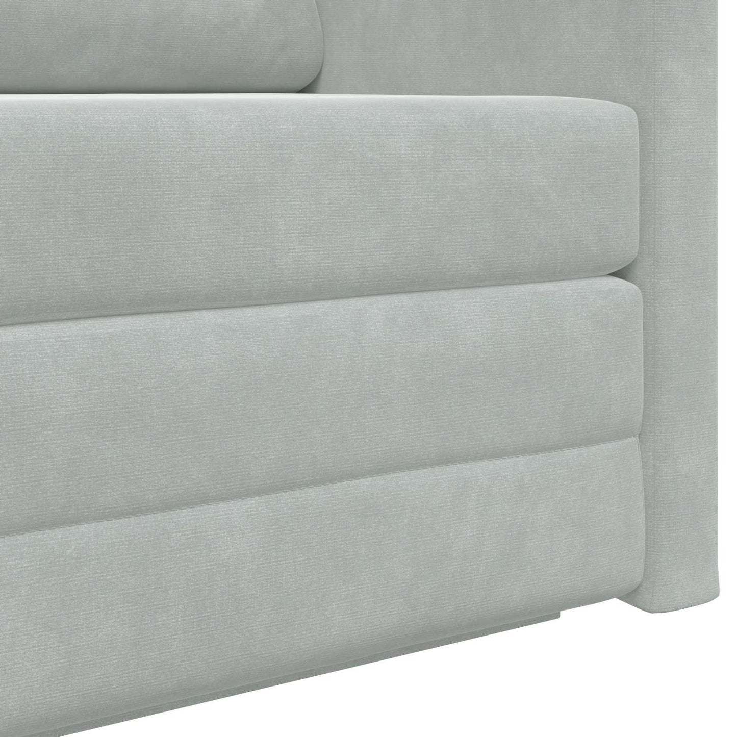 Folding Sofa Bed Light Grey 124 x 71 x 78 cm Velvet