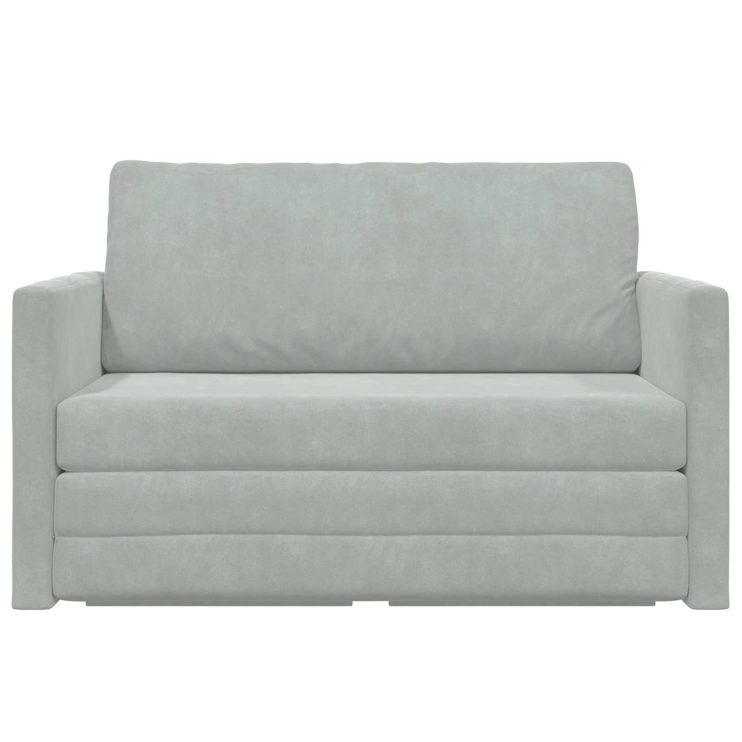 Folding Sofa Bed Light Grey 124 x 71 x 78 cm Velvet