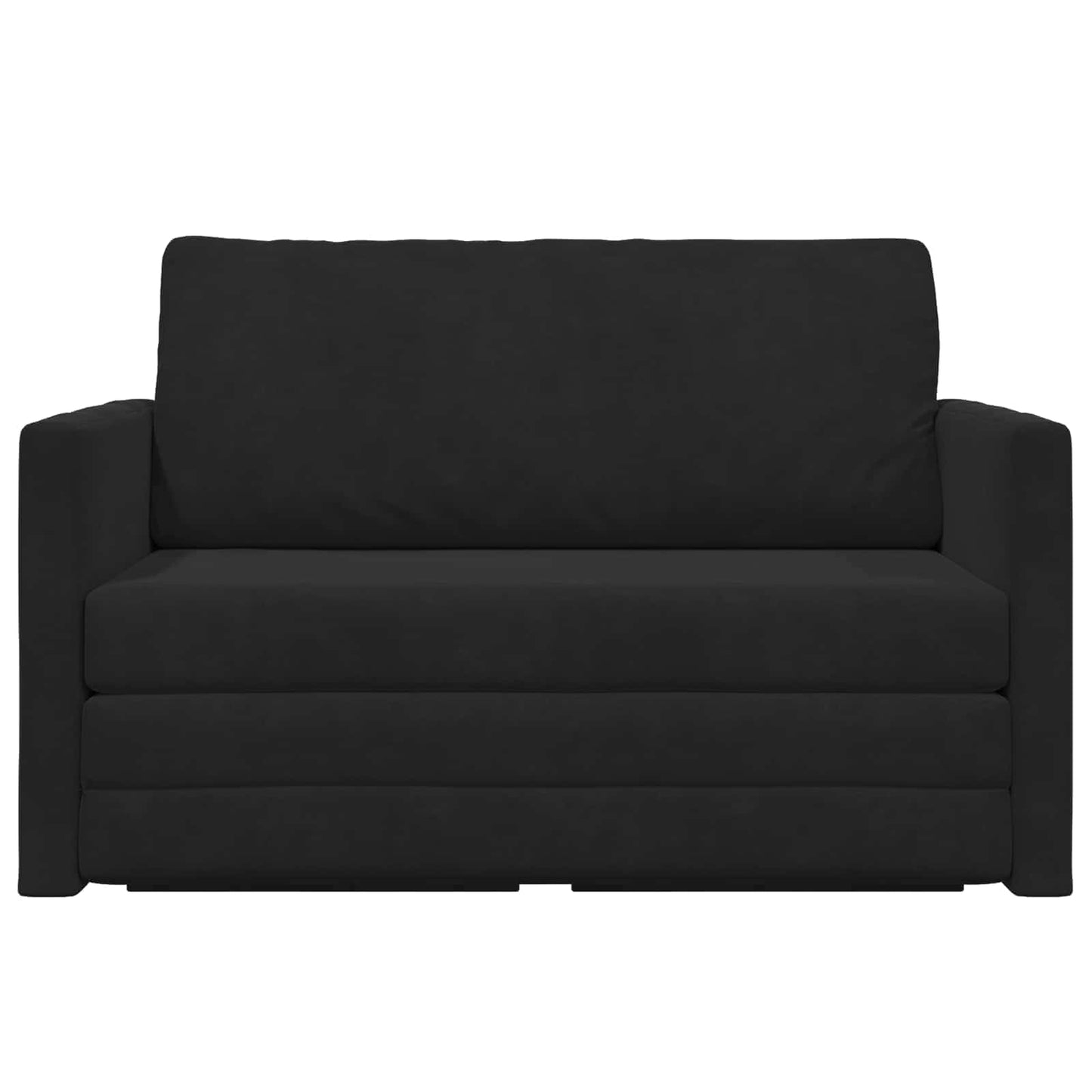 Folding Sofa Bed Black 124 x 71 x 78 cm Velvet