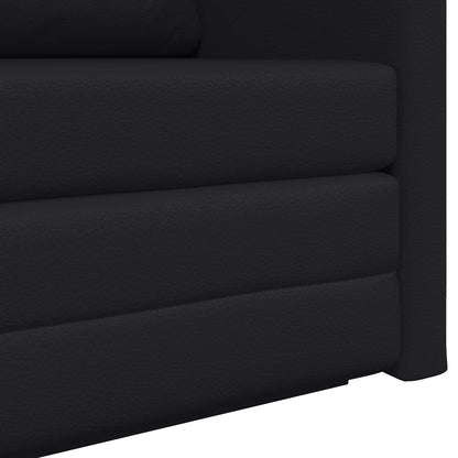 Folding Sofa Bed Black 124 x 71 x 78 cm PVC