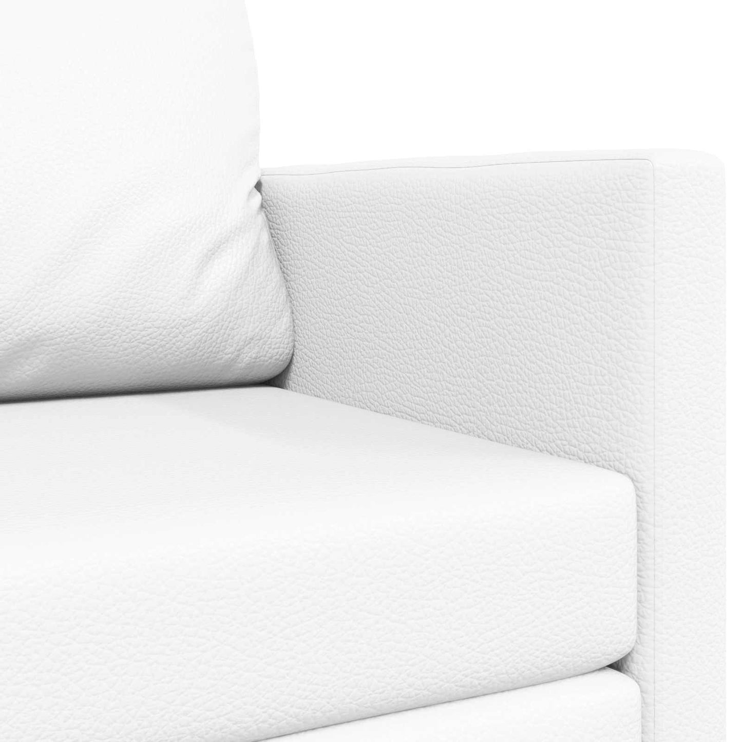 Folding Sofa Bed White 124 x 71 x 78 cm Faux Leather