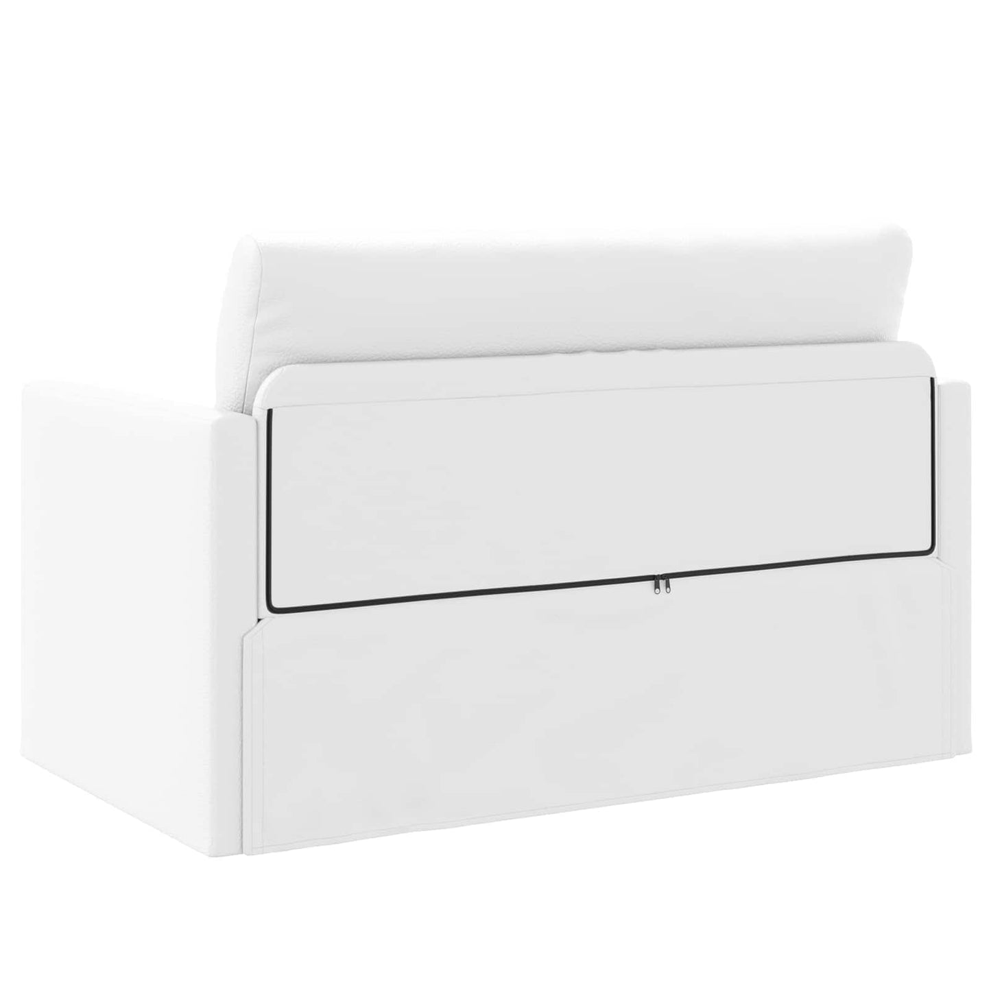 Folding Sofa Bed White 124 x 71 x 78 cm Faux Leather