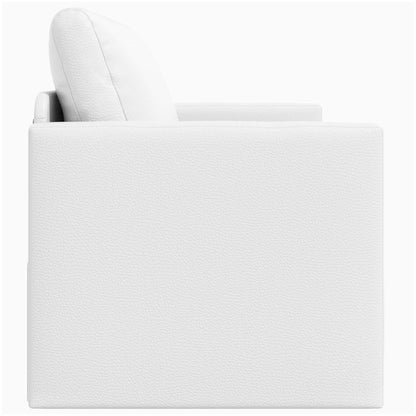 Folding Sofa Bed White 124 x 71 x 78 cm Faux Leather