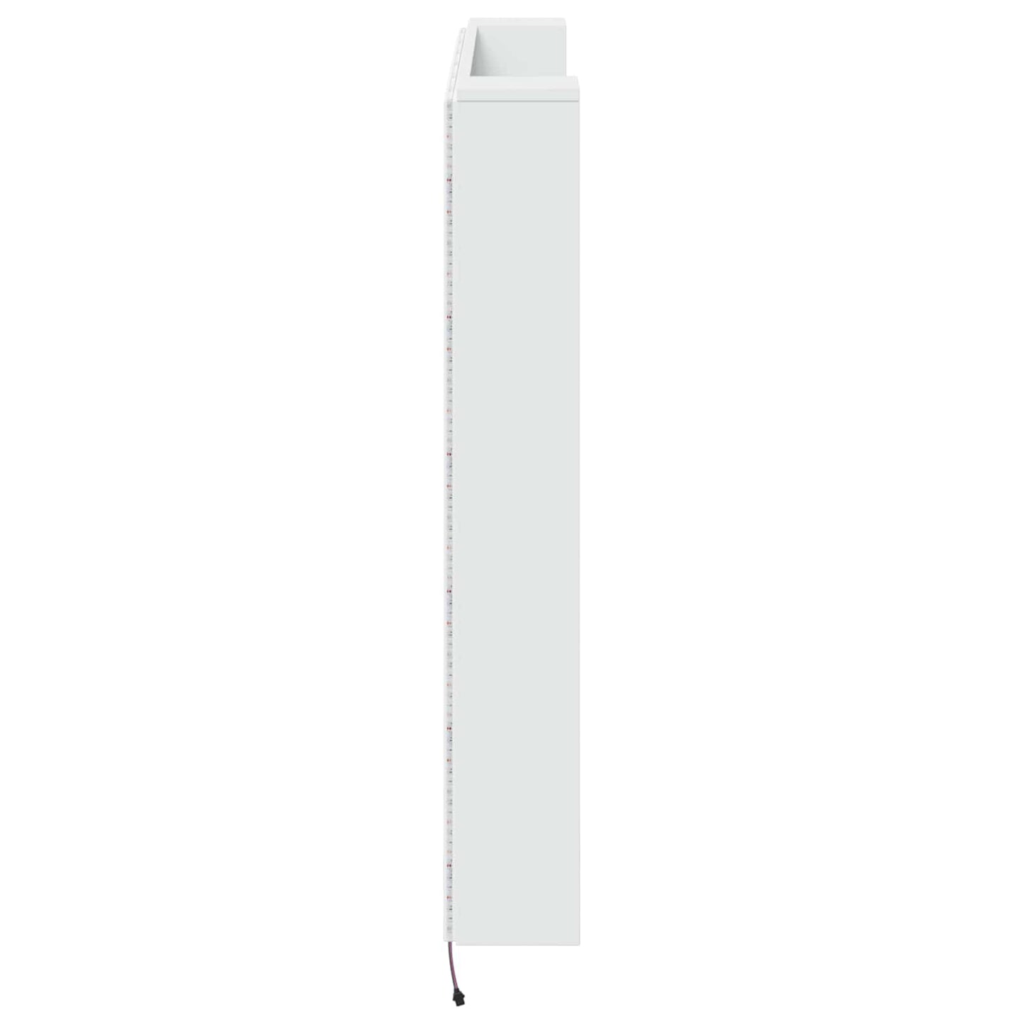 Headboard Cabinet with LED White 140 x 16.5 x 103.5 cm