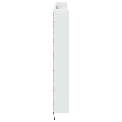 Headboard Cabinet with LED White 140 x 16.5 x 103.5 cm