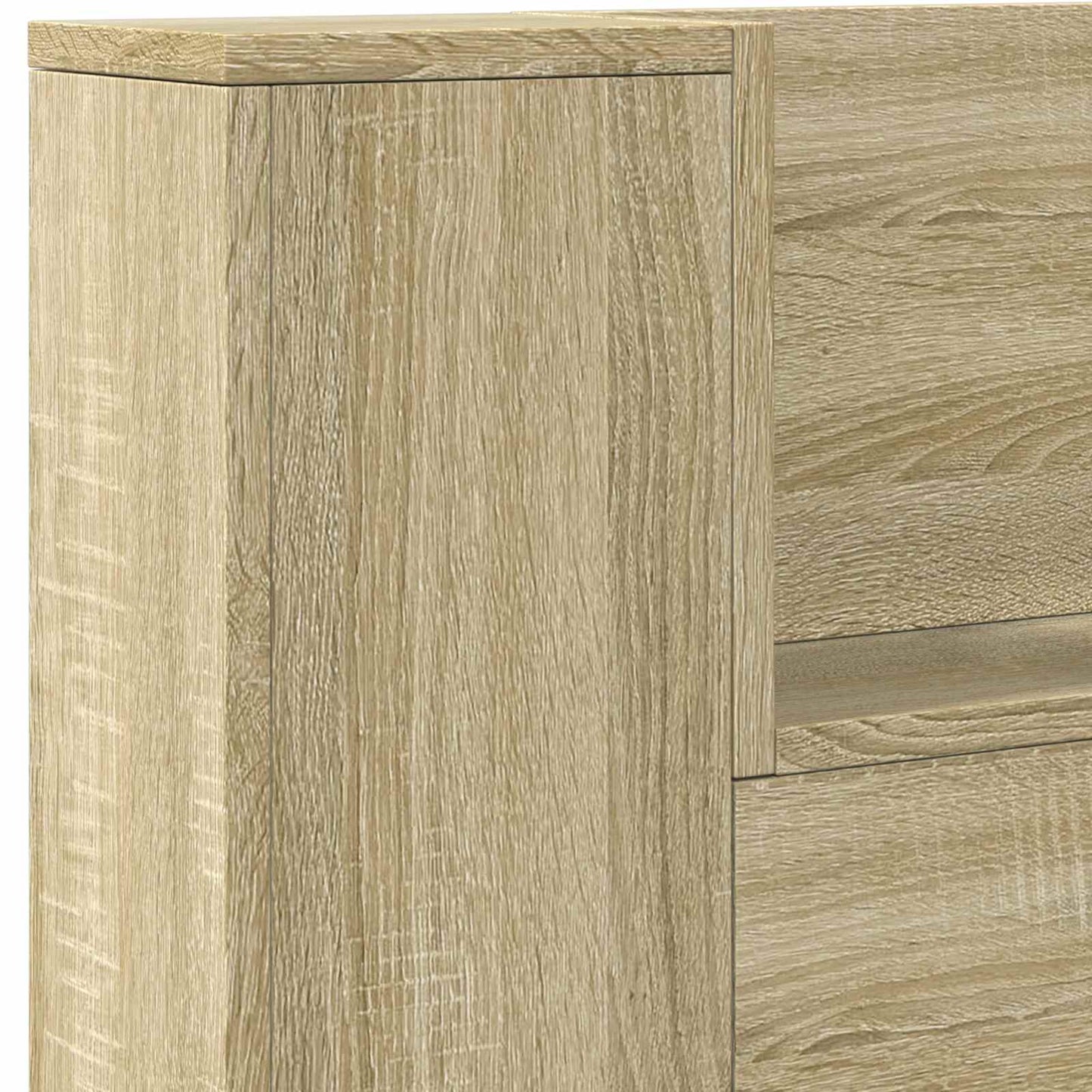 Headboard Cabinet with LED Sonoma 140 x 16.5 x 103.5 cm