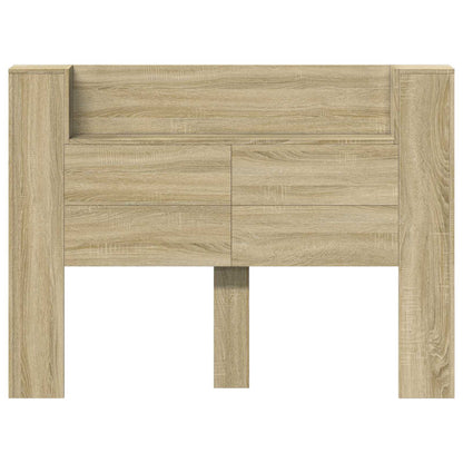 Headboard Cabinet with LED Sonoma 140 x 16.5 x 103.5 cm