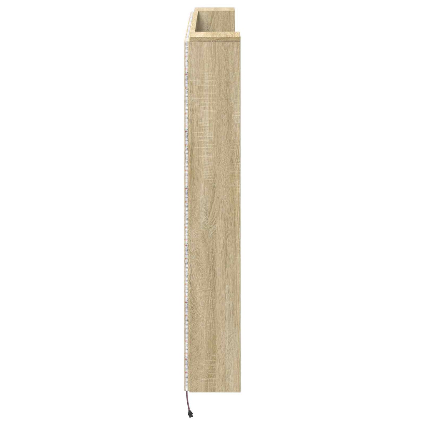 Headboard Cabinet with LED Sonoma 140 x 16.5 x 103.5 cm