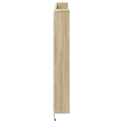 Headboard Cabinet with LED Sonoma 140 x 16.5 x 103.5 cm