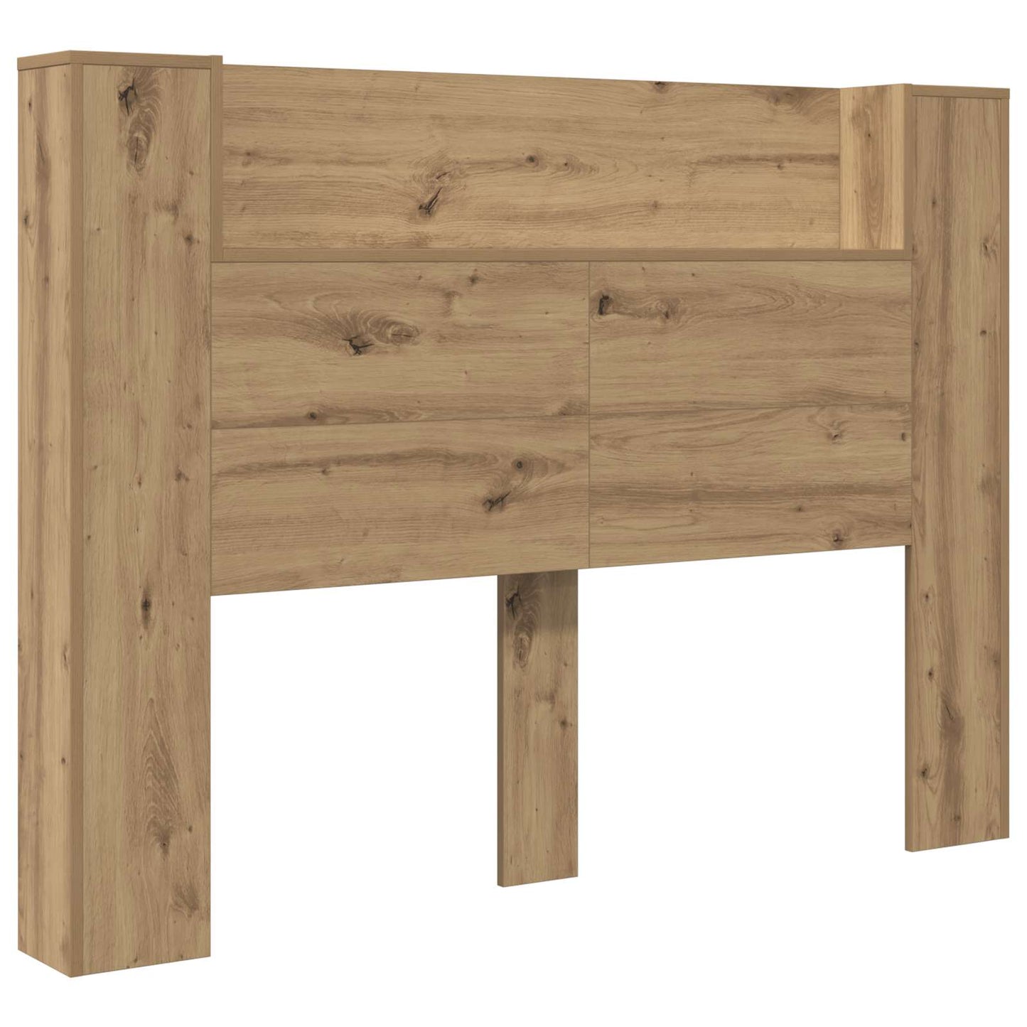 Headboard Cabinet with LED Artisan Oak 140 x 16.5 x 103.5 cm