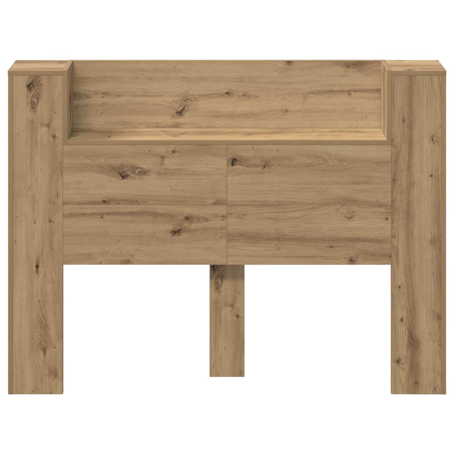 Headboard Cabinet with LED Artisan Oak 140 x 16.5 x 103.5 cm