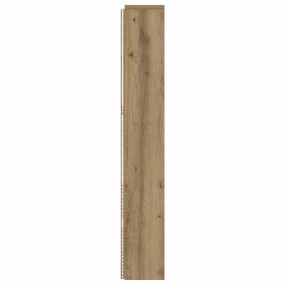 Headboard Cabinet with LED Artisan Oak 140 x 16.5 x 103.5 cm