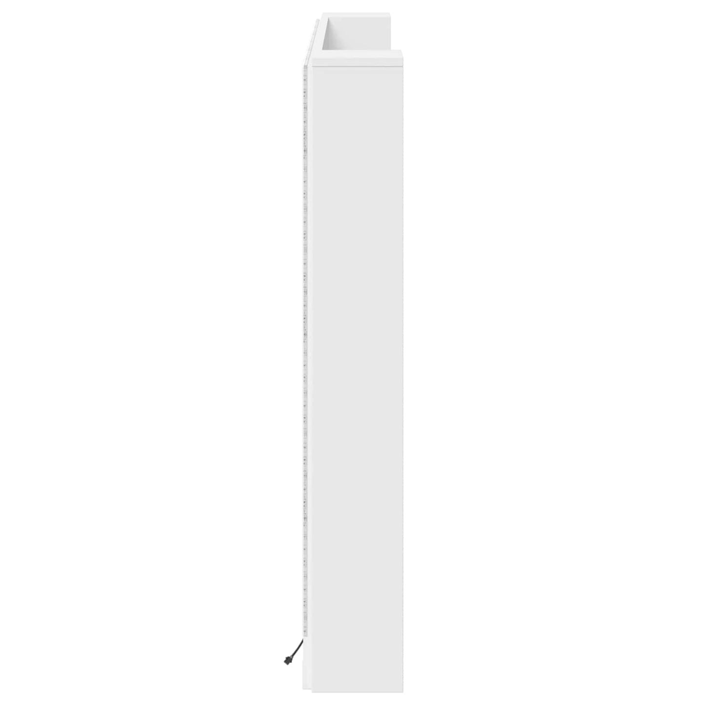 Headboard Cabinet with LED White 160 x 16.5 x 103.5 cm