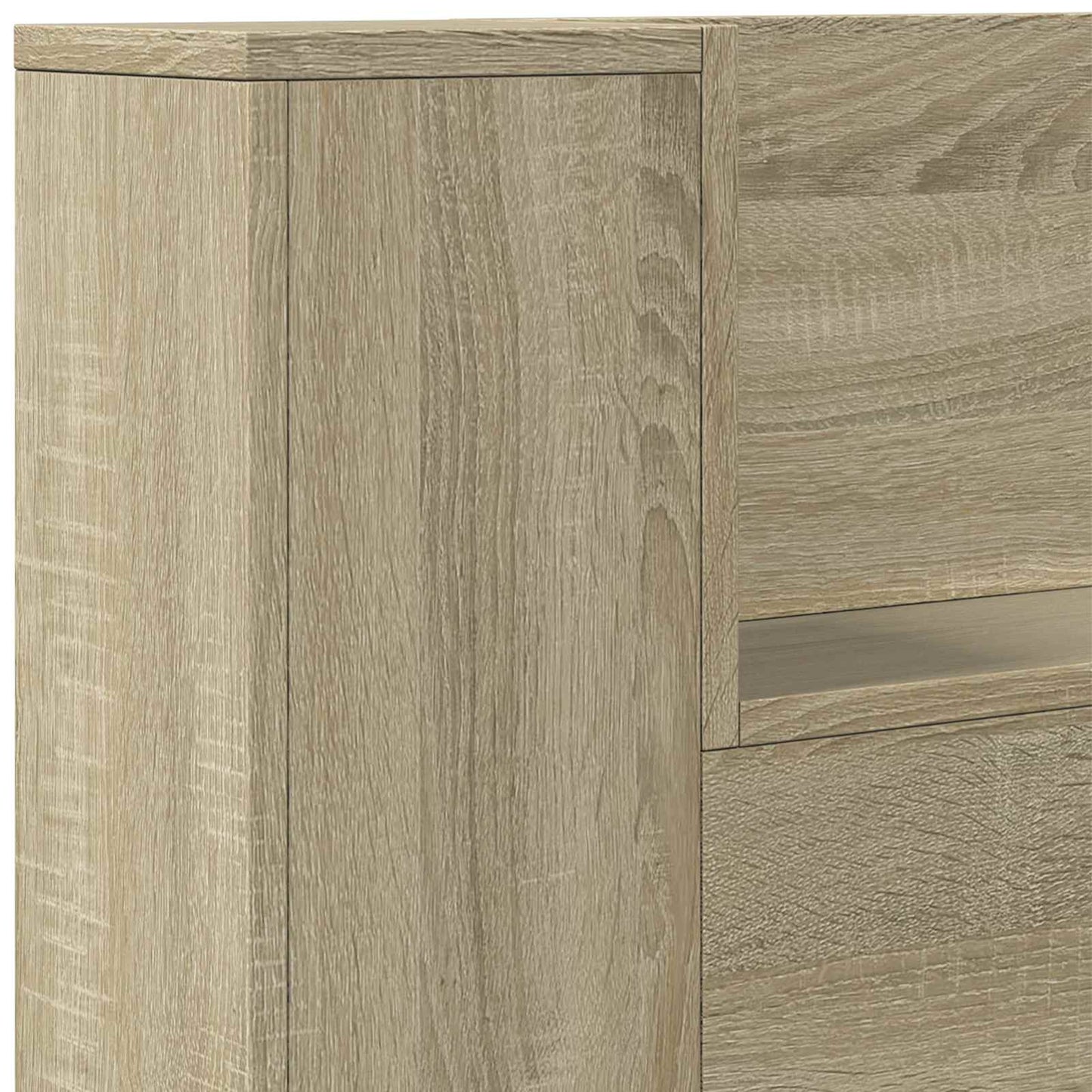 Headboard Cabinet with LED Sonoma 160 x 16.5 x 103.5 cm