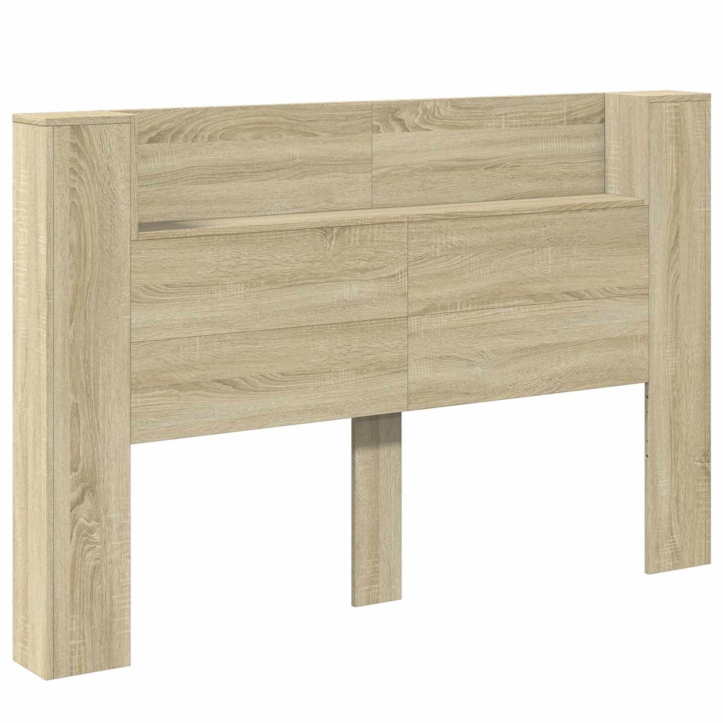 Headboard Cabinet with LED Sonoma 160 x 16.5 x 103.5 cm