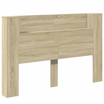 Headboard Cabinet with LED Sonoma 160 x 16.5 x 103.5 cm