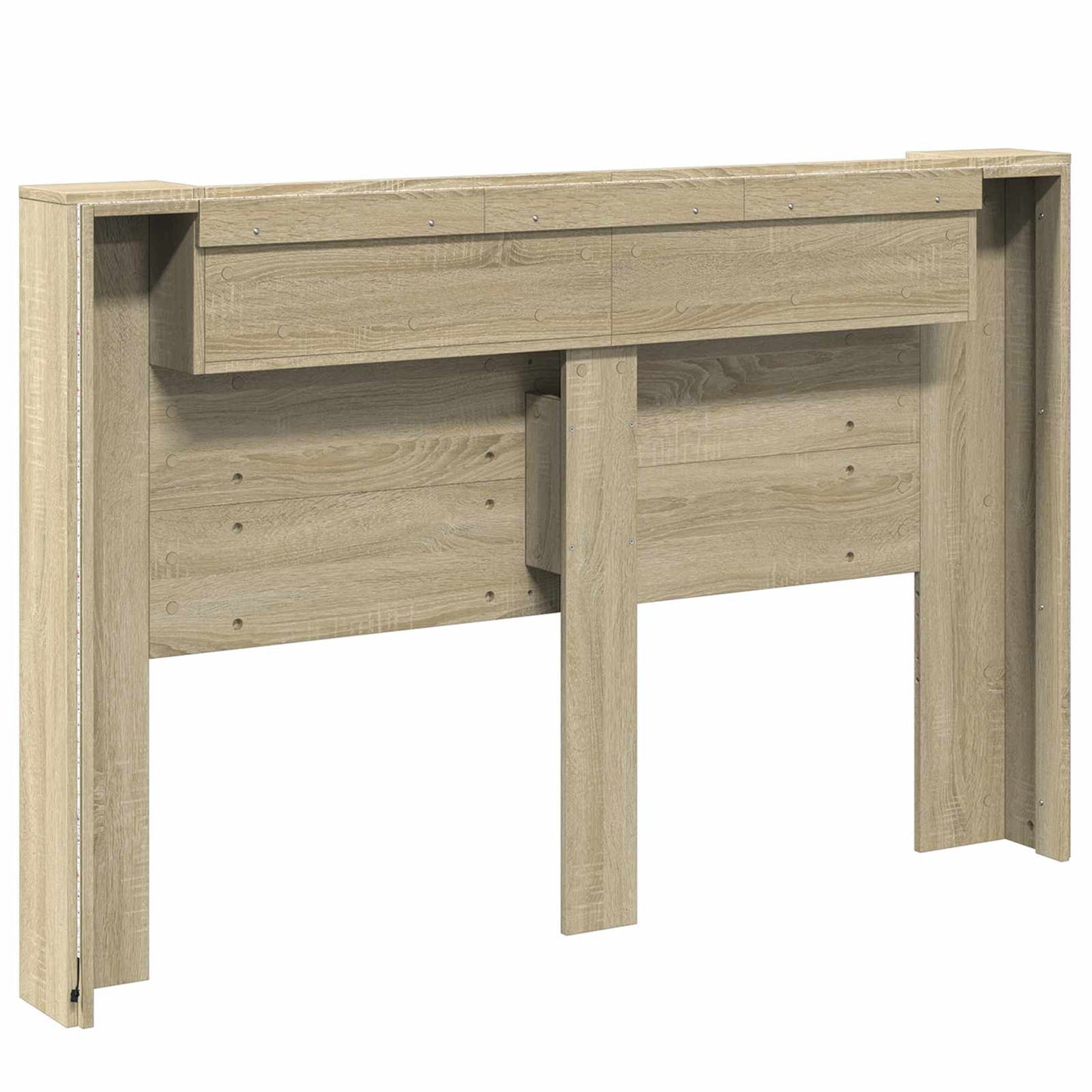 Headboard Cabinet with LED Sonoma 160 x 16.5 x 103.5 cm