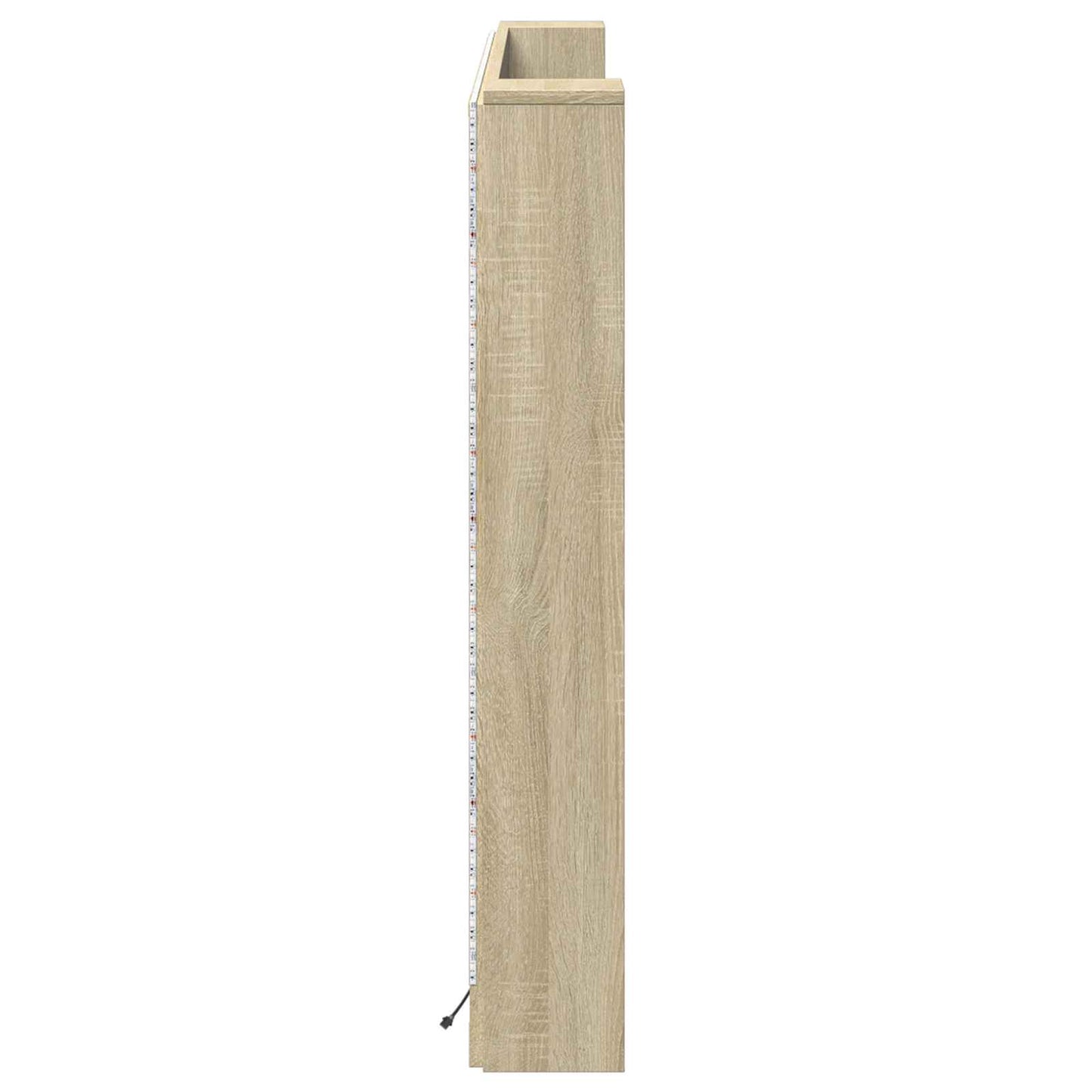 Headboard Cabinet with LED Sonoma 160 x 16.5 x 103.5 cm