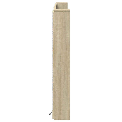 Headboard Cabinet with LED Sonoma 160 x 16.5 x 103.5 cm