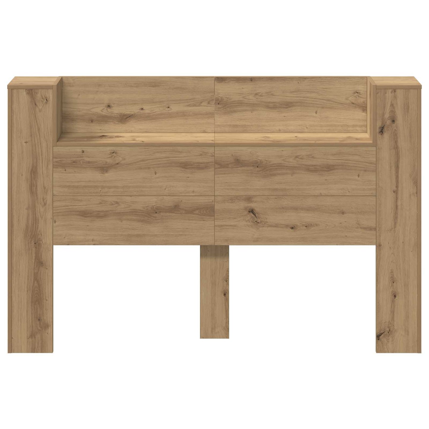 Headboard Cabinet with LED Artisan Oak Engineered Wood