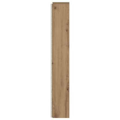 Headboard Cabinet with LED Artisan Oak 160 x 16.5 x 103.5 cm