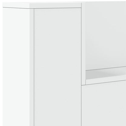 Headboard Cabinet with LED White 180 x 16.5 x 103.5 cm
