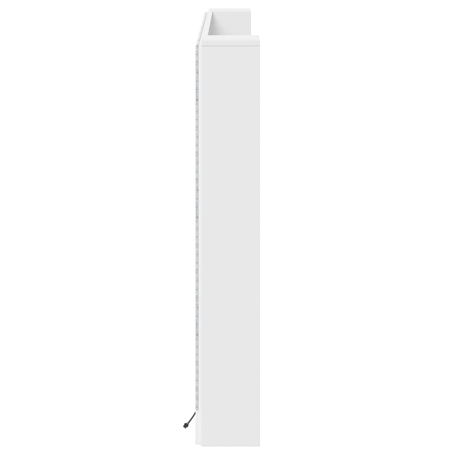 Headboard Cabinet with LED White 180 x 16.5 x 103.5 cm