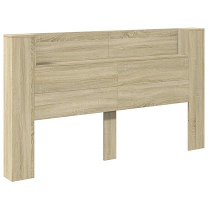 Headboard Cabinet with LED Sonoma 180 x 16.5 x 103.5 cm