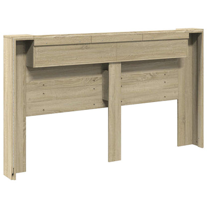 Headboard Cabinet with LED Sonoma 180 x 16.5 x 103.5 cm