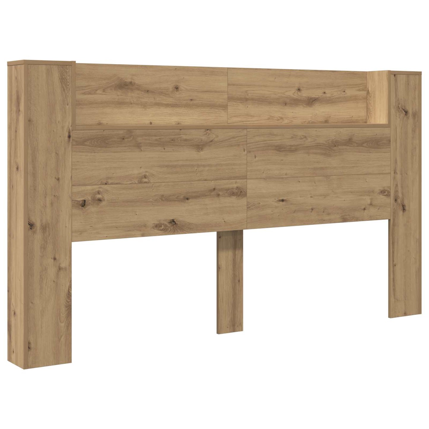 Headboard Cabinet with LED Artisian Oak 180 x 16.5 x 103.5 cm