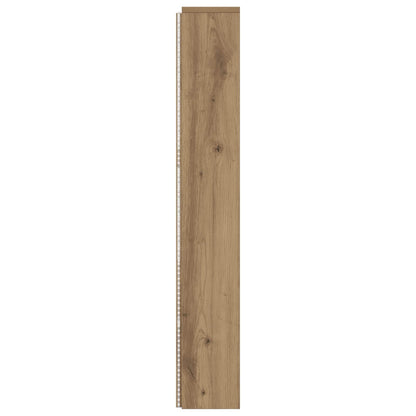 Headboard Cabinet with LED Artisian Oak 180 x 16.5 x 103.5 cm