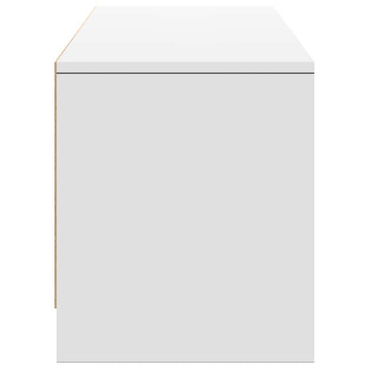 TV Cabinet with LED White 165 x 34 x 40 cm Engineered Wood