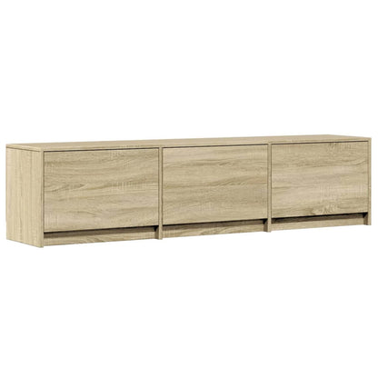 TV Cabinet with LED Sonoma 165 x 34 x 40 cm Engineered Wood