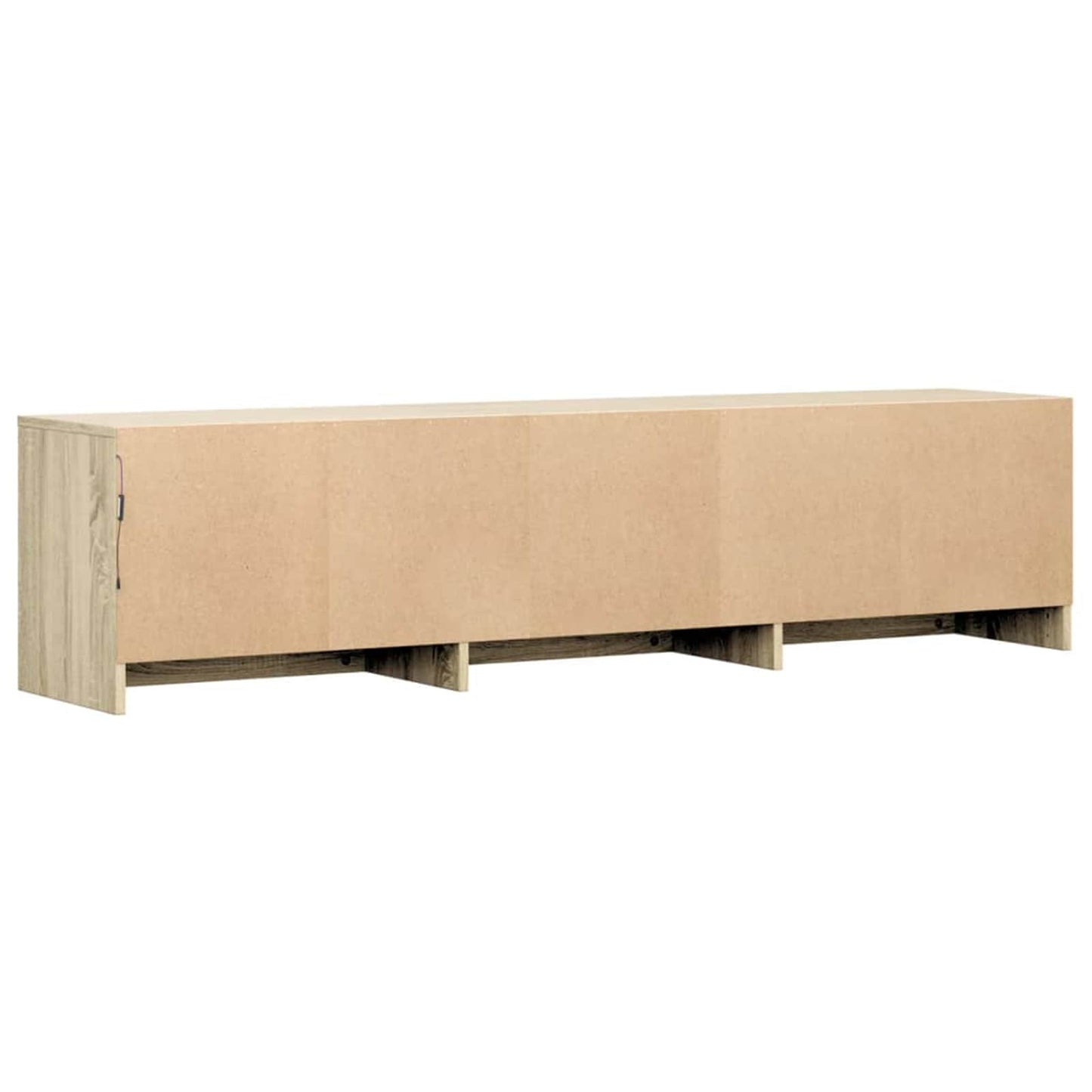 TV Cabinet with LED Sonoma 165 x 34 x 40 cm Engineered Wood